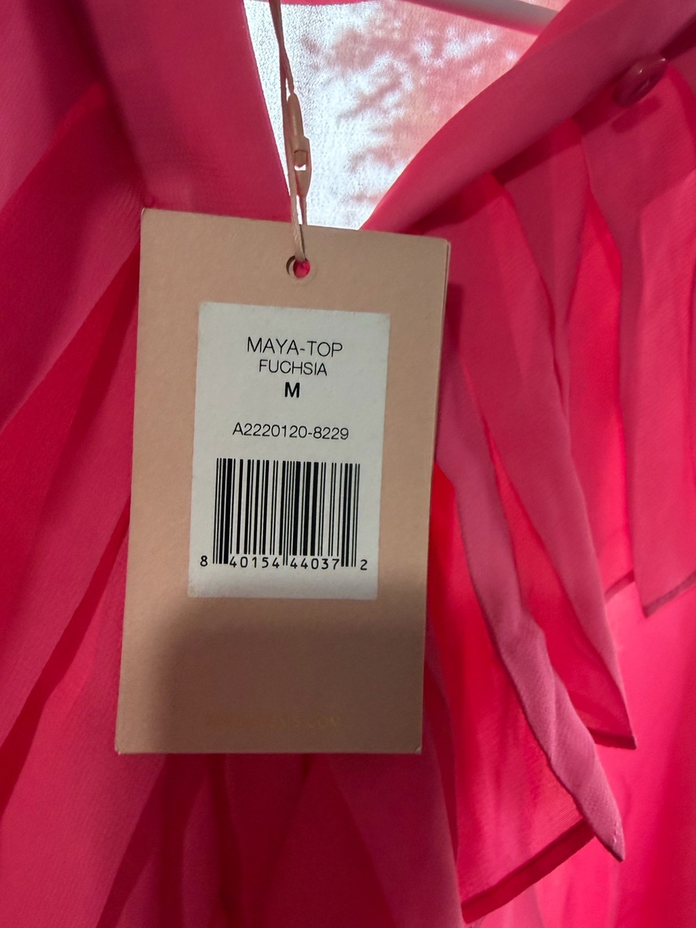 Alexis Sheer Ruffle Robe - Hot Pink - Picture 2 of 4